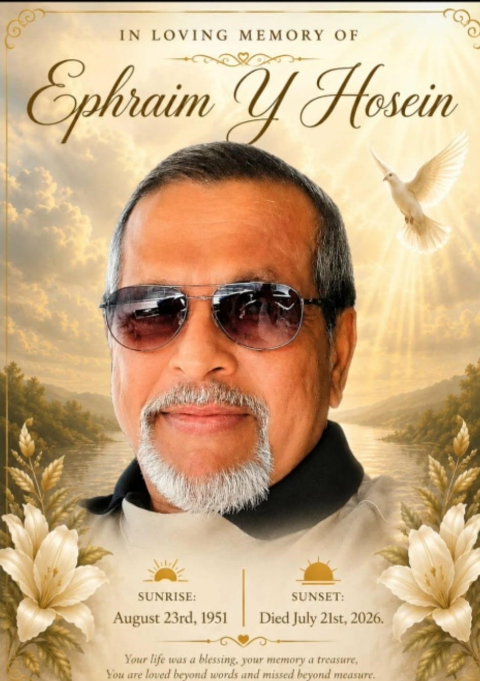 Obituary of Ephraim Yamin Hosein