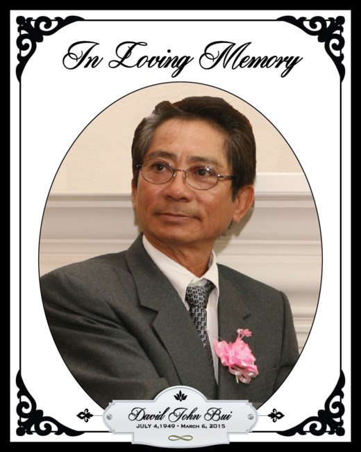 Avis de décès de David John Bui