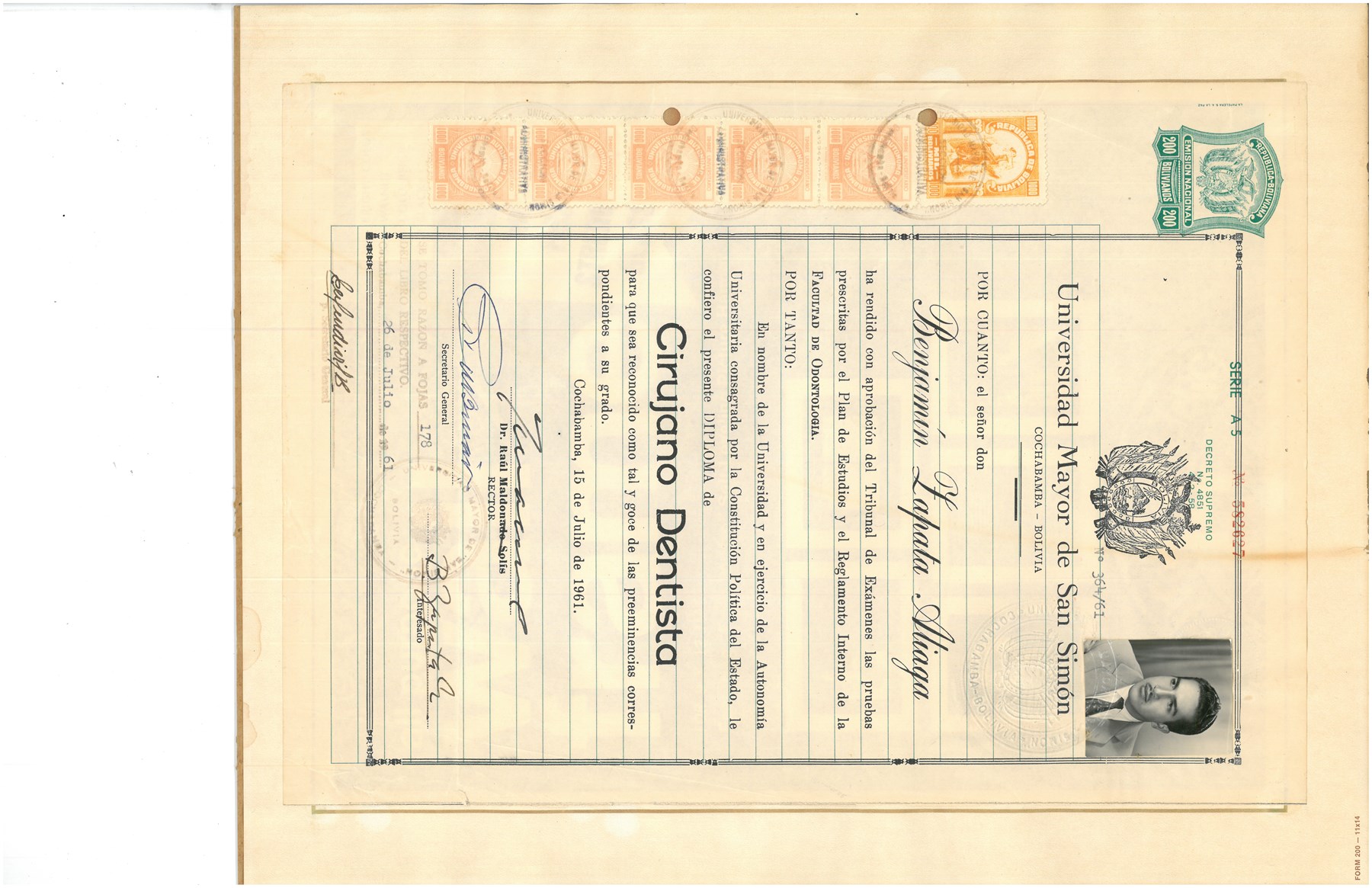 Obituary of Benjamin Zapata