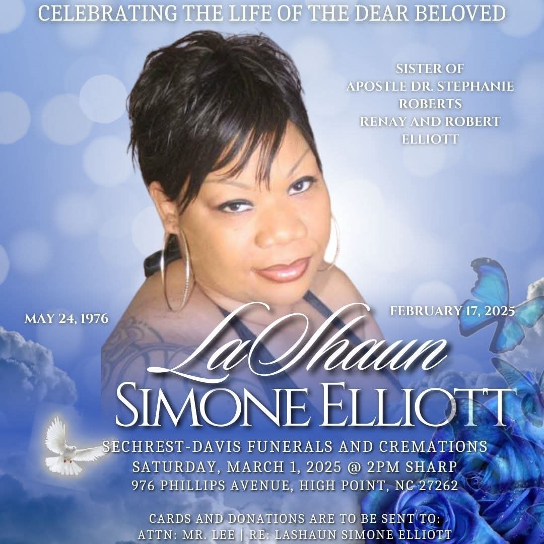 Avis de décès de LaShaun Simone Elliott