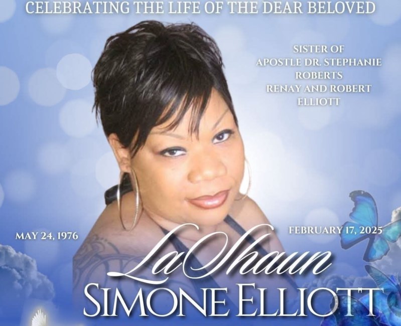 Avis de décès de LaShaun Simone Elliott