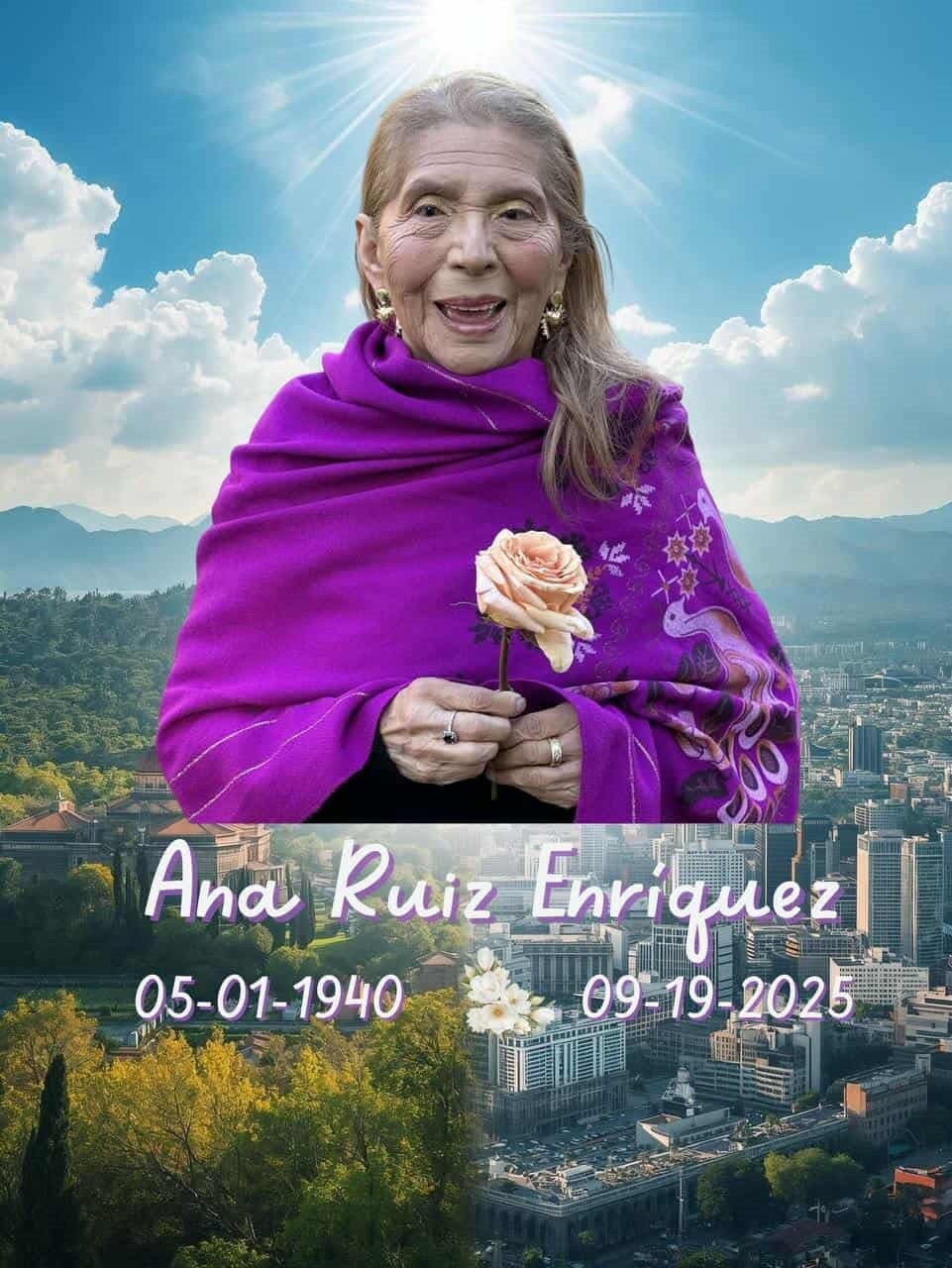 Avis de décès de Ana Ruiz Enriquez