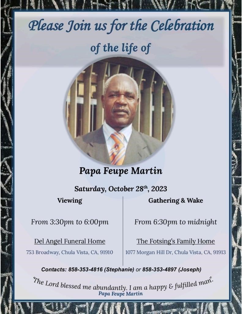 Obituary of Martin Feupe