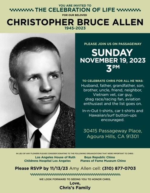 Obituary of Christopher Bruce Allen