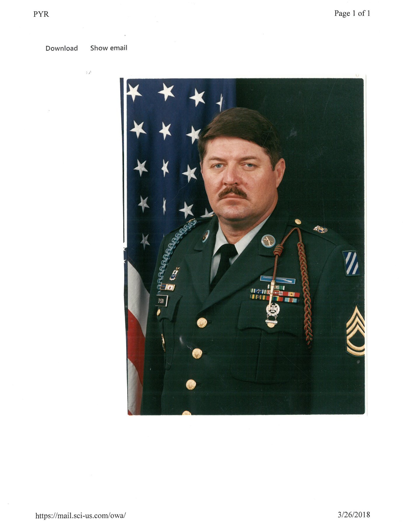 Obituary of SFC (Ret) Morris Bradley Dyson