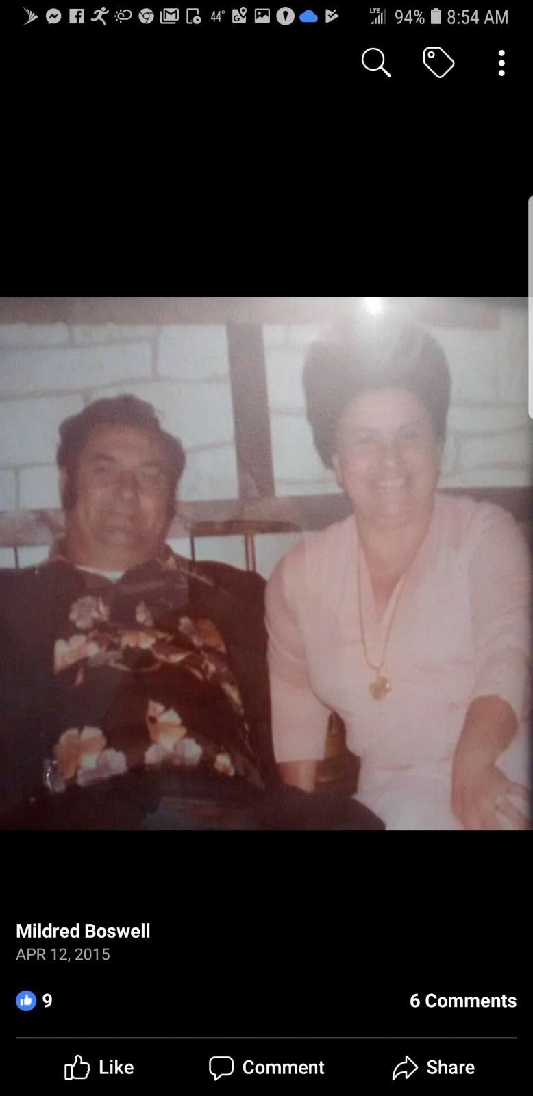 Obituary of Mildred Boswell