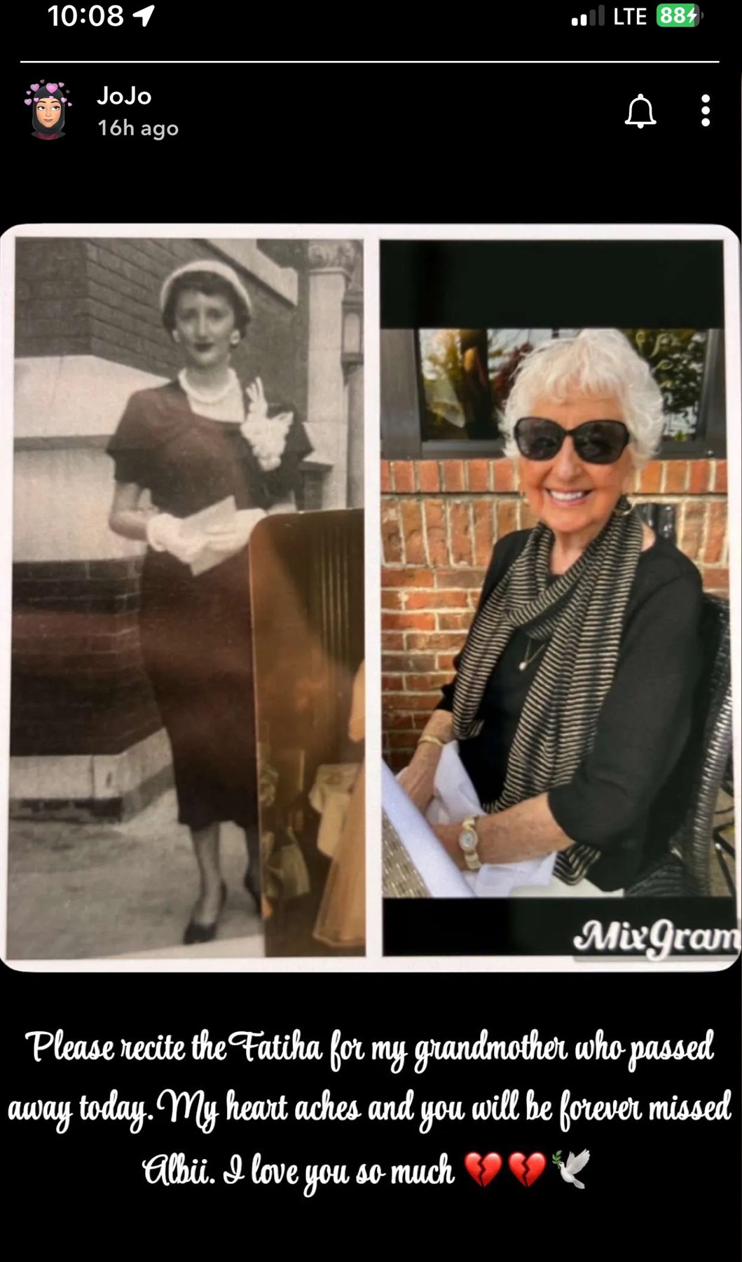 Avis de décès de Grace Joan Crist