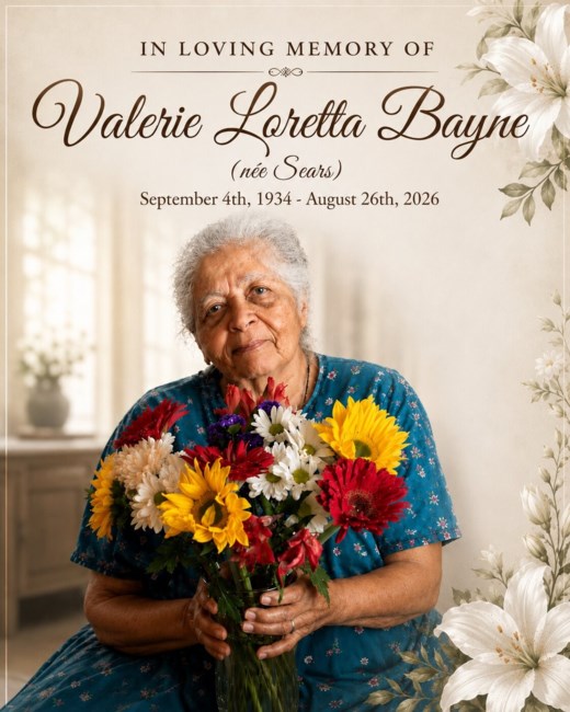 Obituary of Valerie Loretta Bayne