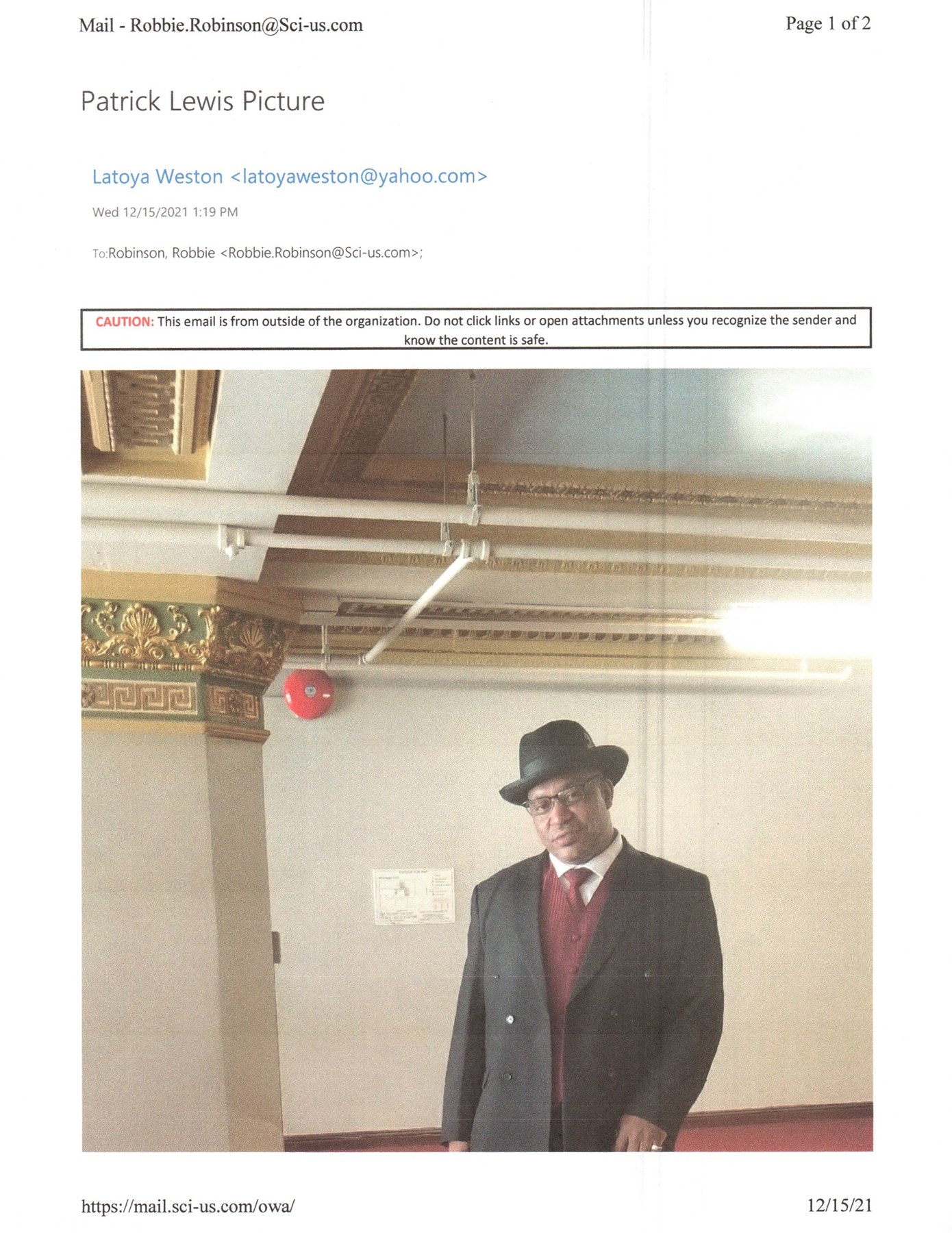 Avis de décès de Patrick Lewis