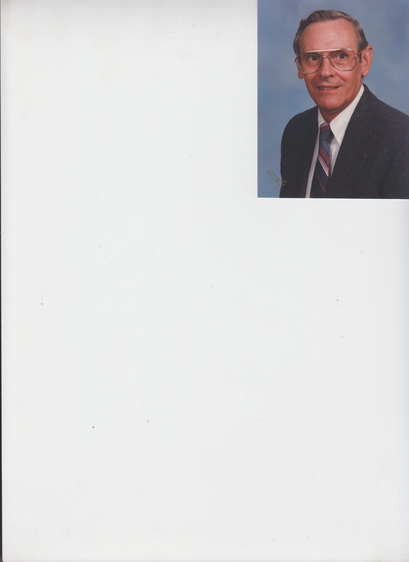 Avis de décès de David Hugh Miller