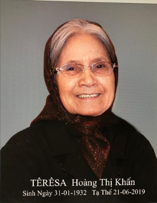 Obituary of Hoàng Thị Khấn