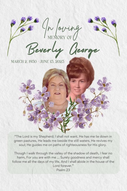 Obituary of Beverly Jean George