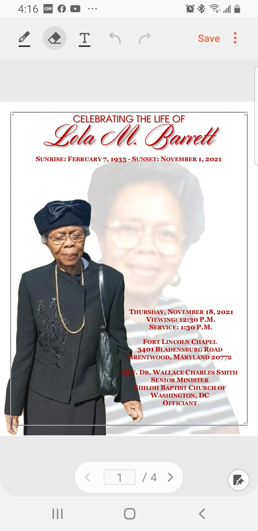 Obituary of Lola Mae Barrett