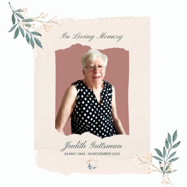 Obituario de Judith D Guttsman