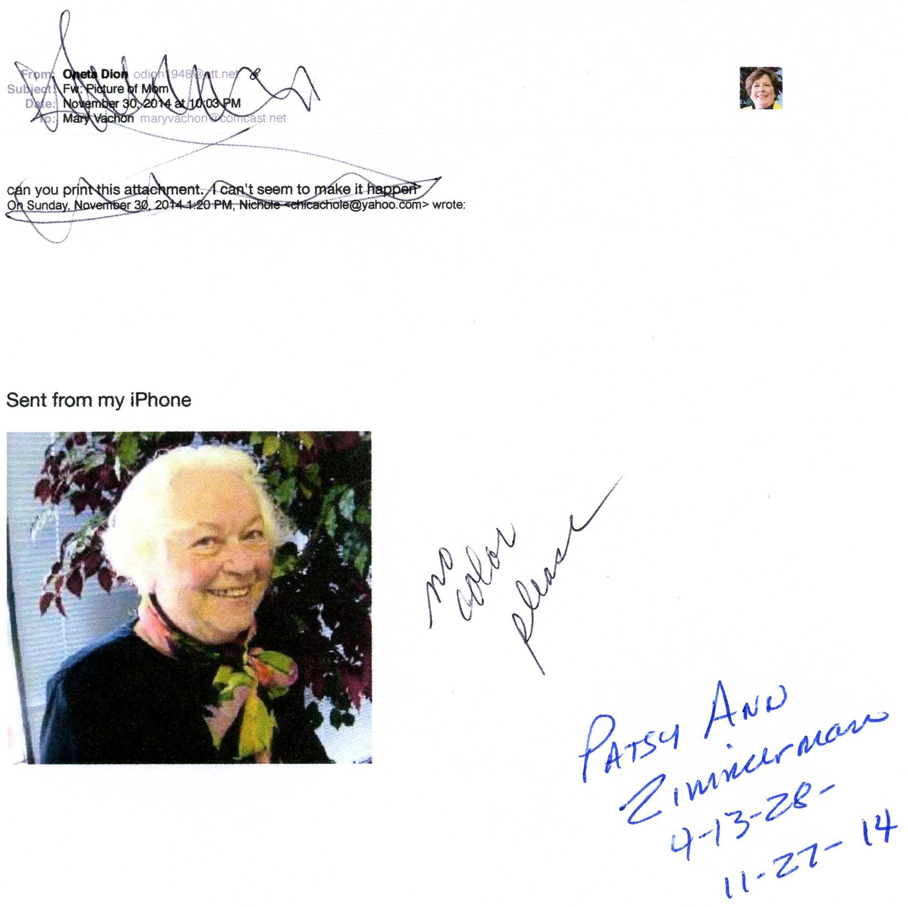 Obituary of Patsy Ann Zimmerman