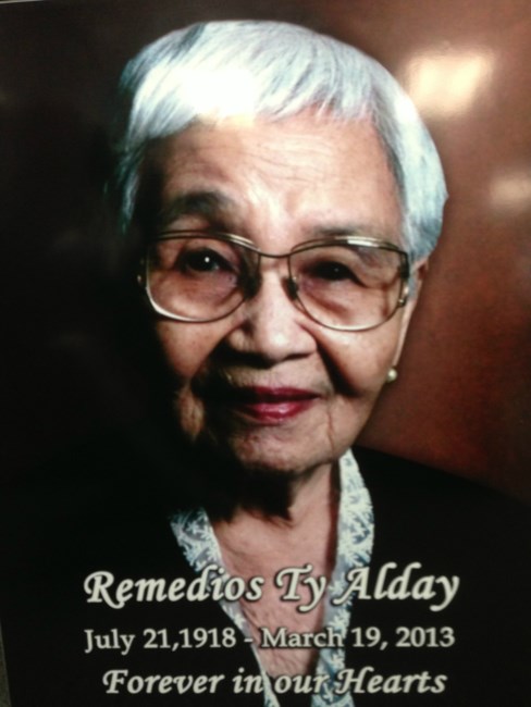 Obituary of Remedios Ty Alday