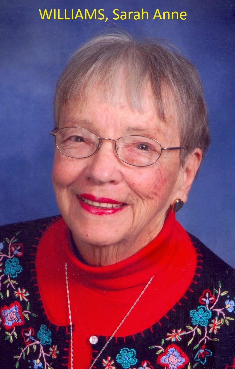 Obituary of Sarah Anne Williams