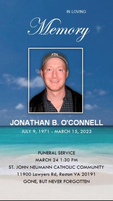 Obituary of Jonathan B O'Connell