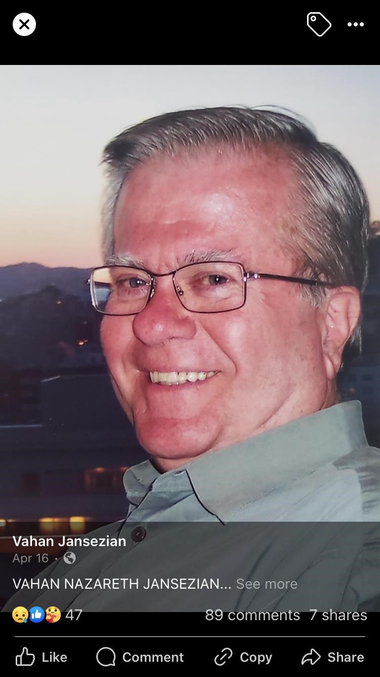 Obituary of Vahan Nazareth Jansezian