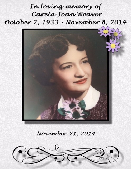 Obituary of Careta Joan Weaver