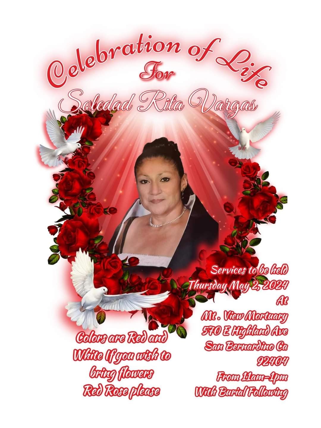 Soledad Vargas Obituary San Bernardino, CA