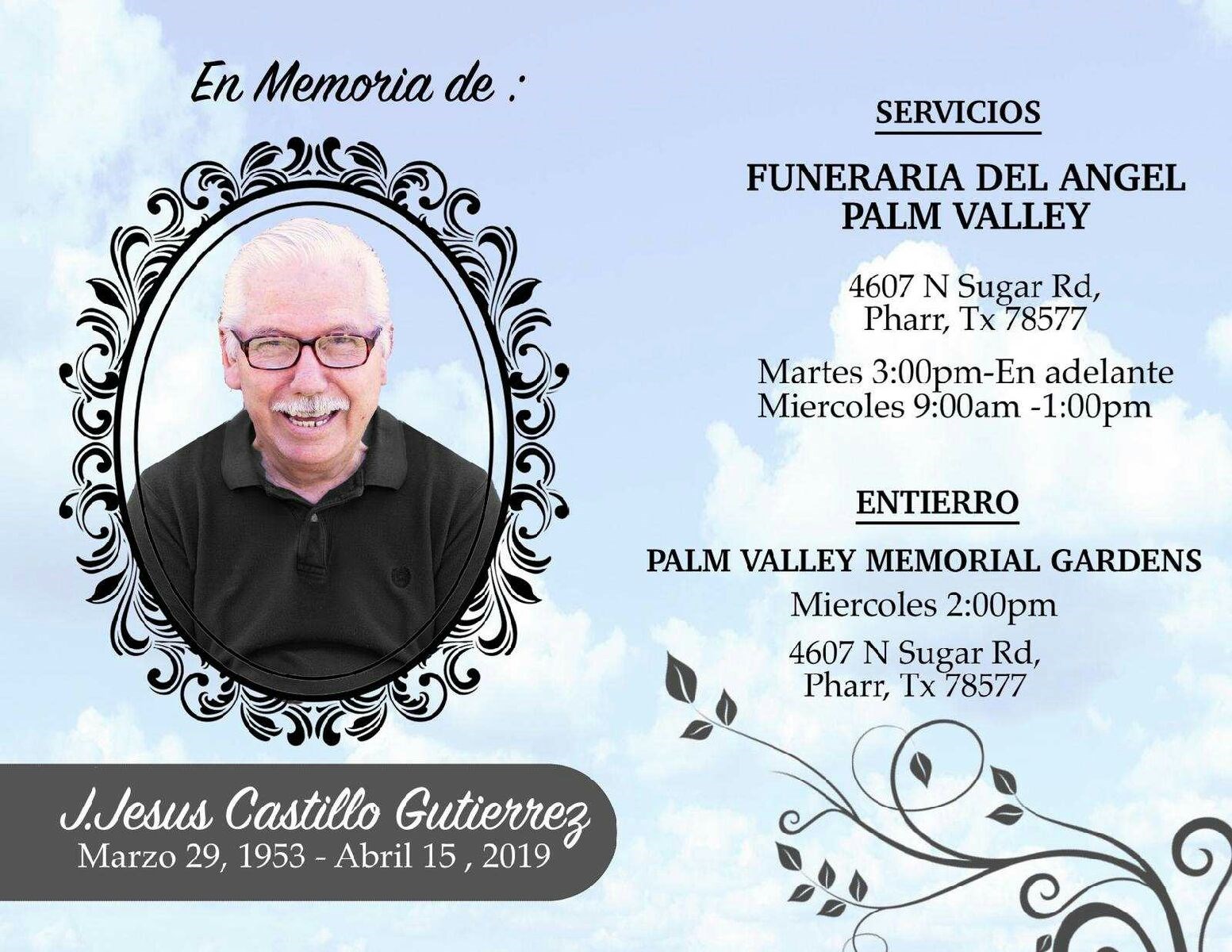 Obituary of Jesus Castillo