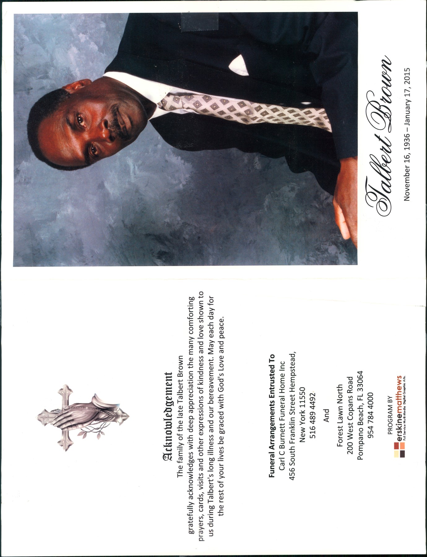 Obituary of Talbert J. Brown