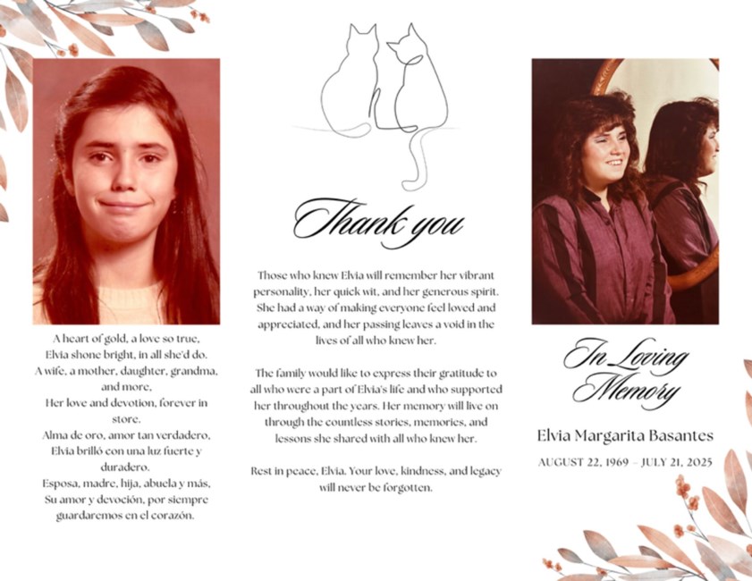 Obituary of Elvia Margarita Basantes