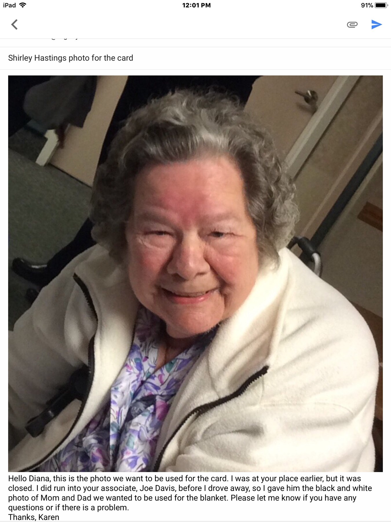 Obituary of Shirley Irene Hastings