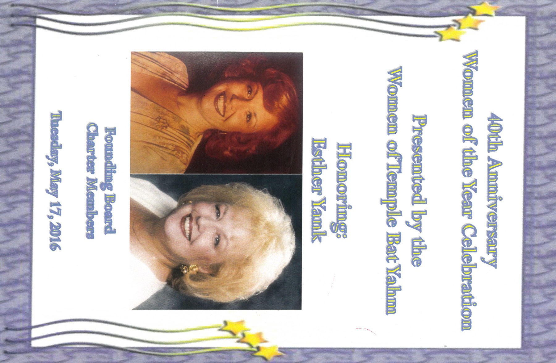 Obituary of Esther Yank