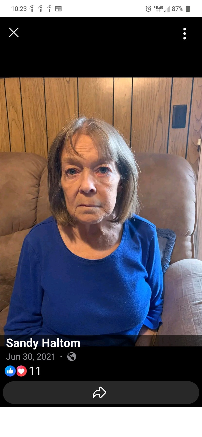 Obituary of Sandra Pearl Haltom