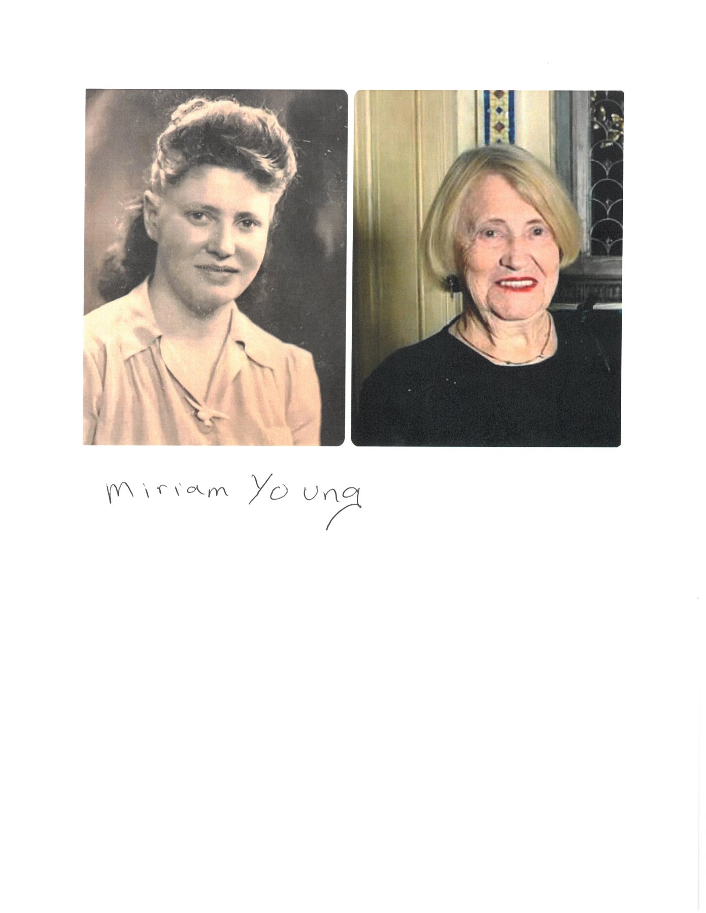 Obituario de Miriam Young