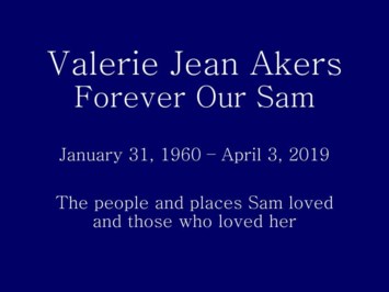 Obituary of Valerie Jean Akers