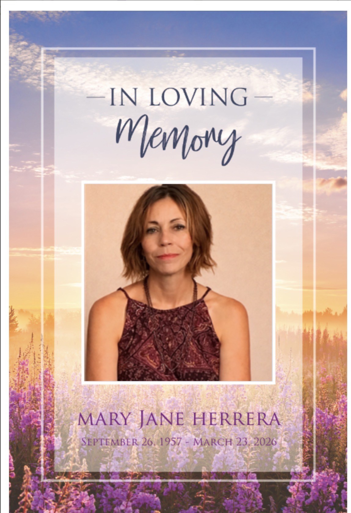Obituary of Mary Jane Herrera